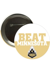 Purdue Boilermakers BEAT Minnesota 3in Button - Black