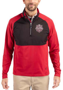 Cutter and Buck Indiana Hoosiers Mens Crimson 2025 CFP National Champions Adapt Eco Hybrid Long Sl..