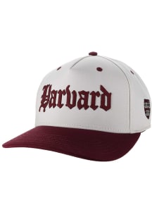 Legacy Harvard Crimson Gothic Heritage Adjustable Hat - Ivory