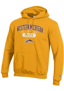 Champion Western Michigan Broncos Mens Gold Arch Pill Class of 2025 Powerblend Long Sleeve Hoodie