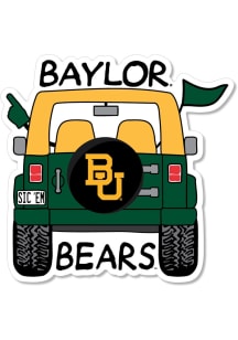 Baylor Bears 3.5" Jeep Rugged Stickers - Green