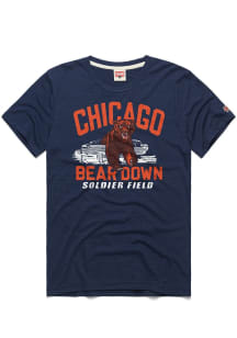 Homage Chicago Bears Navy Blue Bear Down Soldier Field Short Sleeve Fashion T Shirt