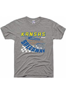 Charlie Hustle NASCAR Gear Grey Kansas Speedway Short Sleeve Fashion T Shirt