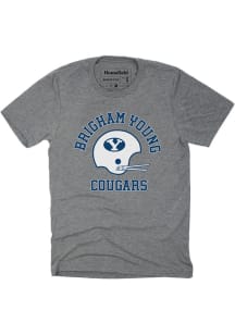 Homefield BYU Cougars Grey Vintage Helmet Short Sleeve T Shirt