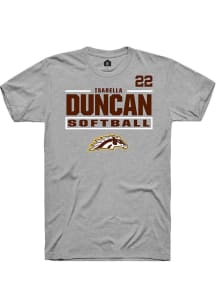Isabella Duncan Western Michigan Broncos Grey NIL Stacked Box Short Sleeve Player T Shirt