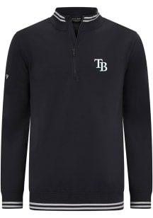 Levelwear Tampa Bay Rays Mens Black Sportsman Insignia 2.0 Long Sleeve Qtr Zip Pullover