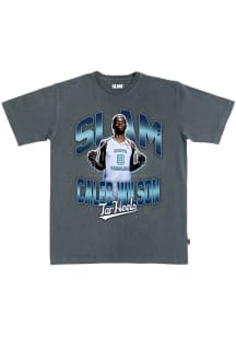 Caleb Wilson North Carolina Tar Heels Charcoal Cover Tee Basketball NIL Graphic Short Sleeve Playe..
