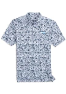 Johnnie O North Carolina Tar Heels Mens Navy Blue Tailgater Short Sleeve Fashion Polo