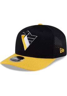 New Era Pittsburgh Penguins Jersey Mesh 9SEVENTY Stretch Snap Adjustable Hat - Black