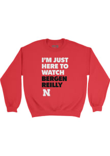 Bergen Reilly  Campus Ink Nebraska Cornhuskers Youth Red Game Day Crew Long Sleeve Crew Sweatshirt