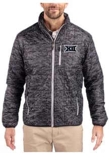 Cutter and Buck Big 12 Mens Black Rainier PrimaLoft Printed Filled Jacket