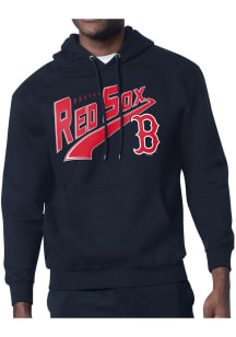 Starter Boston Red Sox Mens Navy Blue Modern Tailsweep Long Sleeve Hoodie