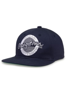 Georgetown Hoyas Retro Circle Adjustable Hat - Navy Blue