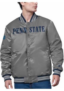 Starter Penn State Nittany Lions Mens Grey Big Ten Mascot Name Light Weight Jacket