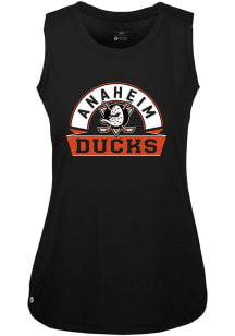 Levelwear Anaheim Ducks Womens Black Macy Banner Arch Tank Top