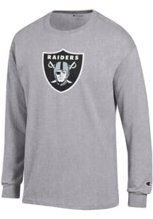 Champion Las Vegas Raiders Grey Jersey Long Sleeve T Shirt