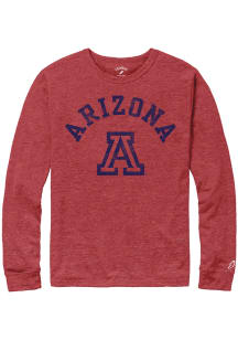 League Arizona Wildcats Red Heather Victory Falls Long Sleeve Fashion T Shirt