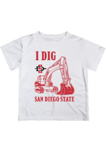 Vive La Fete San Diego State Aztecs Infant Excavator Short Sleeve T-Shirt White