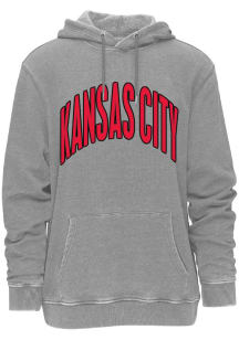 Kansas City Mens Dark Grey Wordmark Long Sleeve Hoodie