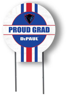 DePaul Blue Demons KH Sports Fan Grad graduation graphic Yard Sign - White