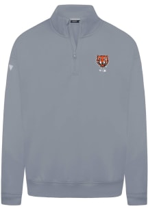 Levelwear Detroit Tigers Mens Grey Murray Core Long Sleeve Qtr Zip Pullover