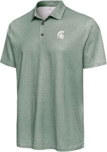 Antigua Michigan State Spartans Mens Green Breeze Short Sleeve Polo