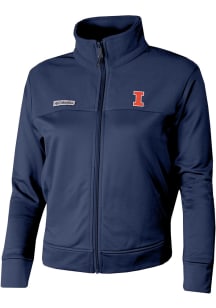 Columbia Illinois Fighting Illini Womens Navy Blue River Fleece Long Sleeve Full Zip Jacket