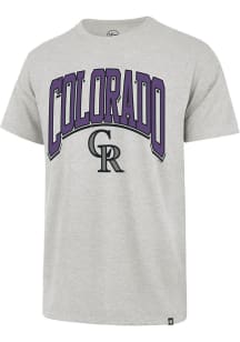 47 Colorado Rockies Grey Heather Walk Tall Franklin Short Sleeve Fashion T Shirt
