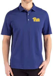 Cutter and Buck Pitt Panthers Blue Advantage Refresh Pique Big and Tall Polo