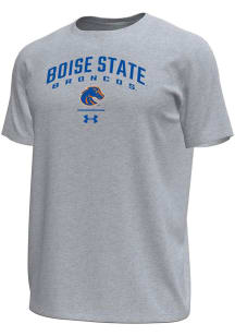 Under Armour Boise State Broncos Grey Arch over logo Tech Stretch Short Sleeve T Shirt