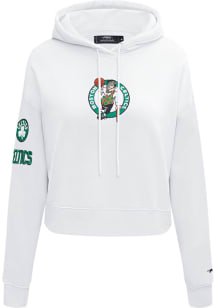 Pro Standard Boston Celtics Womens White Classic Hooded Sweatshirt