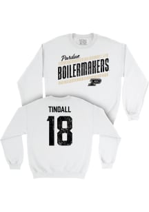 Addy Tindall Purdue Boilermakers Mens White NIL Slant Player Crew