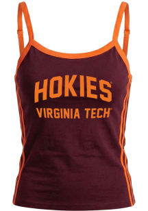 Hype and Vice Virginia Tech Hokies Womens Maroon Sideline Stripes Tank Top