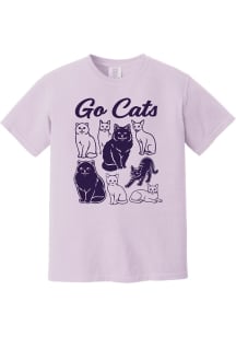 Summit Sportswear Manhattan Lavender Go Cats Short Sleeve Fashion T Shirt