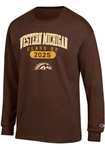 Champion Western Michigan Broncos Brown Arch Pill Class of 2025 Jersey Long Sleeve T Shirt