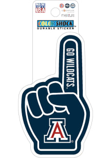 Arizona Wildcats Finger 3in Durable Stickers - Navy Blue