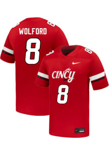Cade Wolford  Nike Cincinnati Bearcats Red NIL Name And Number Football Jersey