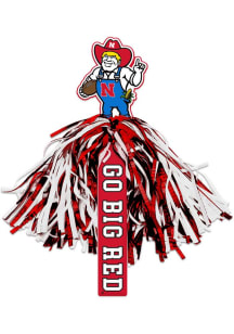 Nebraska Cornhuskers Herbie Mascot Pom Poms