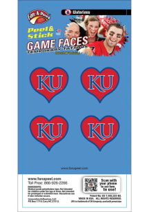 Kansas Jayhawks 4pk Heart Tattoo