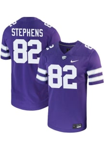Justin Stephens  Nike K-State Wildcats Purple Football NIL Game Football Jersey