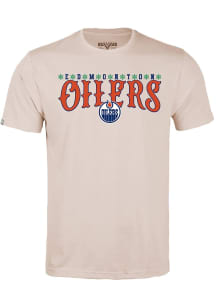 Levelwear Edmonton Oilers Tan Richmond Snowflakes Short Sleeve T Shirt
