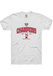 Summit Sportswear Miami RedHawks White MAC Men's Golf Champions 2026 Short Sleeve T Shirt