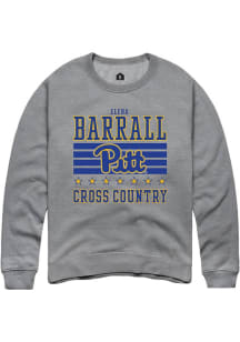 Elena Barrall Pitt Panthers Mens Grey NIL Striped Player Crew