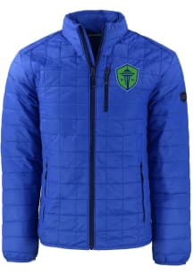 Cutter and Buck Seattle Sounders FC Mens Blue Rainier PrimaLoft Big and Tall Lined Jacket