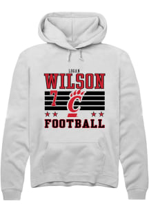 Logan Wilson Cincinnati Bearcats Mens White Football NIL Striped Player Hood