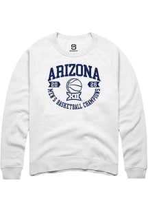 Summit Sportswear Arizona Wildcats Mens White Big 12 2026 Men's Basketball Champions Long Sleeve C..