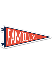 Illinois Fighting Illini 3.5" Pennant Rugged Stickers - Orange