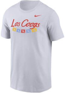 Nike Houston Cougars White Football Heritage Wordmark Short Sleeve T Shirt