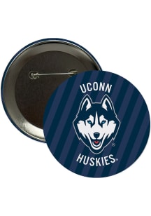 UConn Huskies Stripes 3in Button - Navy Blue