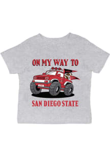 Vive La Fete San Diego State Aztecs Infant On My Way Short Sleeve T-Shirt Grey